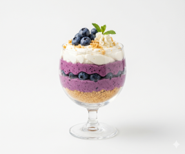Blueberry glass cake